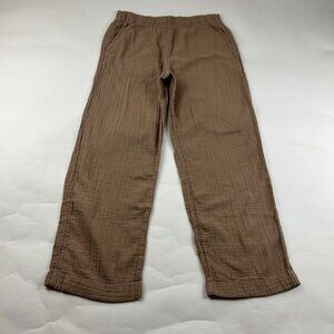 Gap Cocoa Brown Cotton Gauze Wide Leg Lounge Pant M